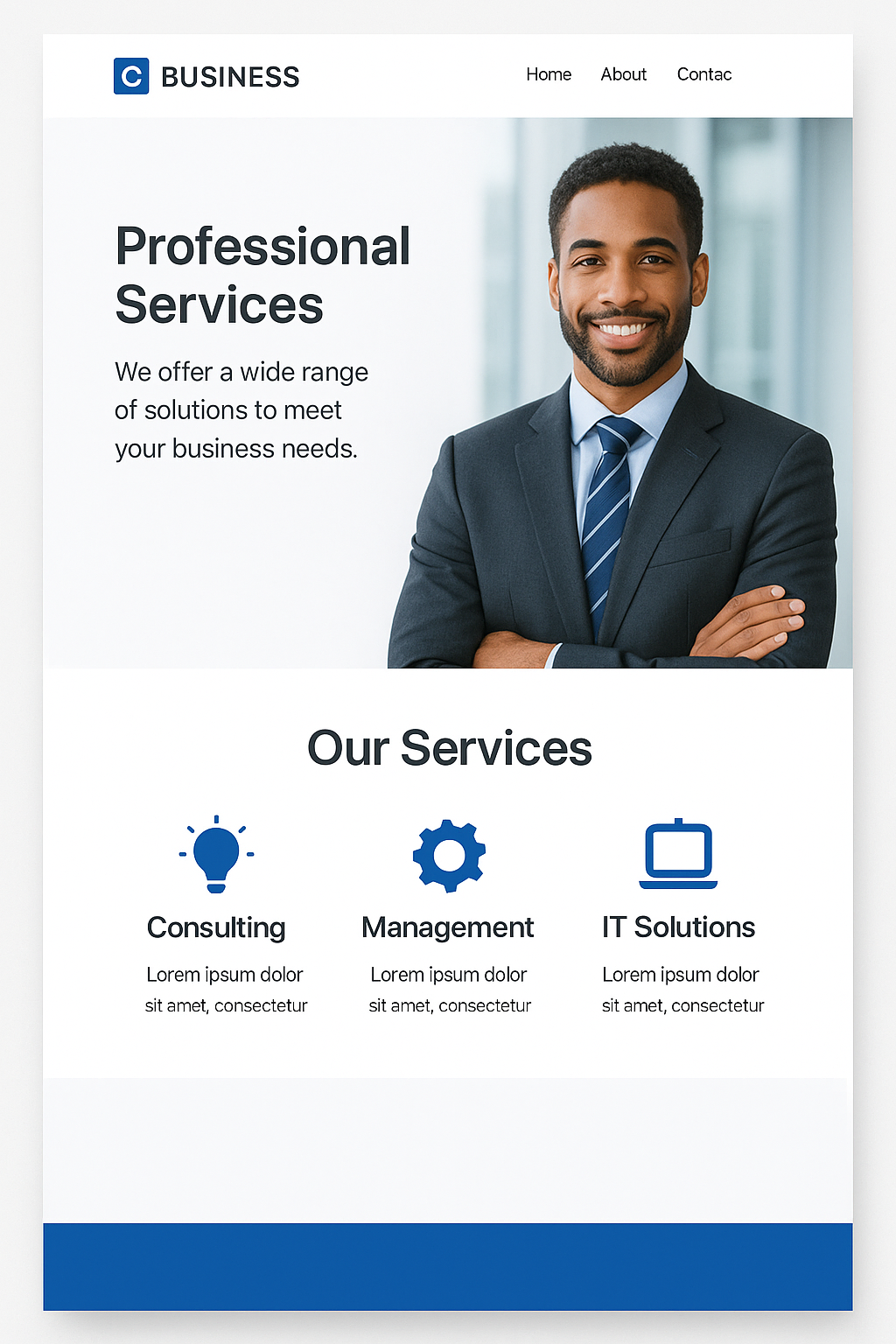 Professional Services Page Design